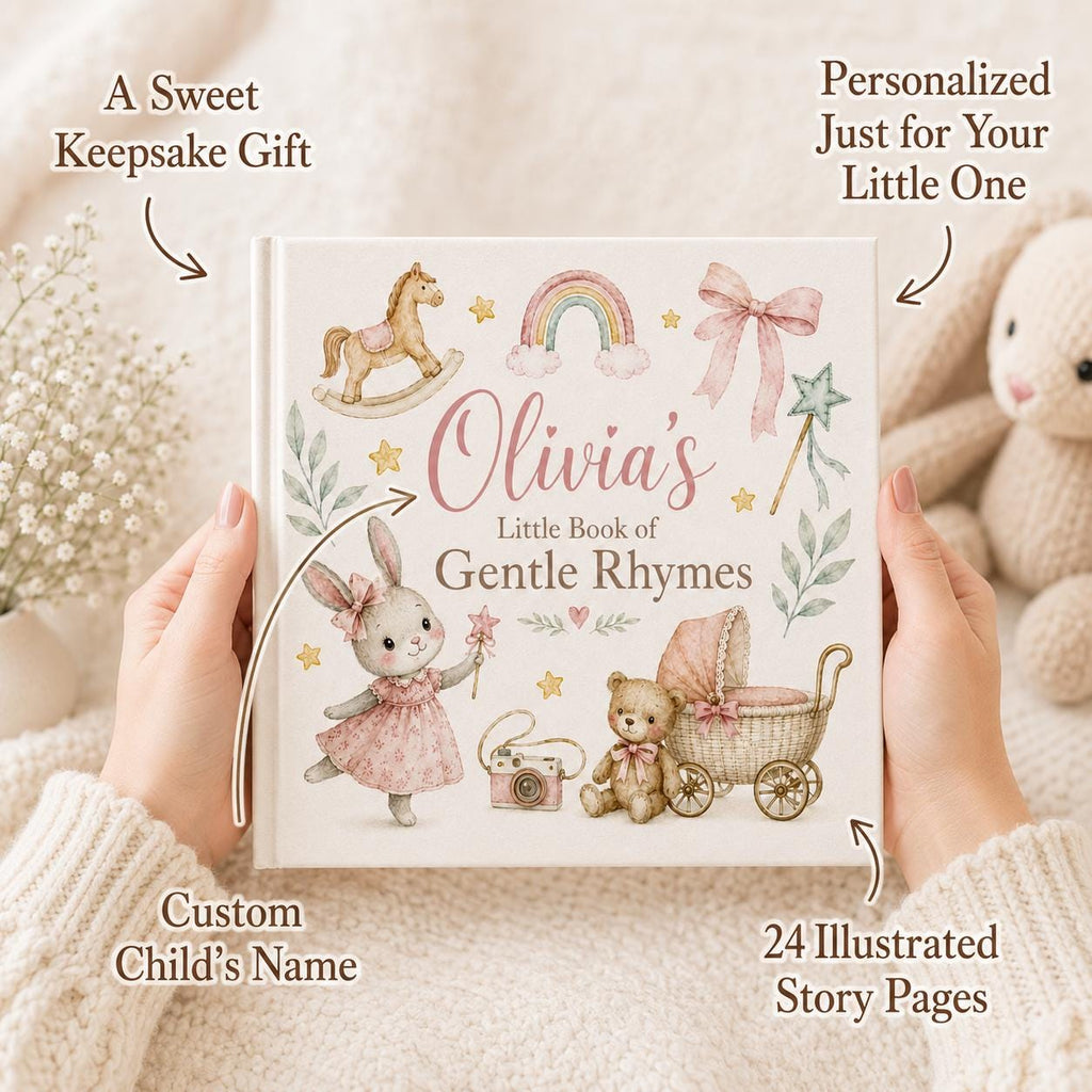 Personalized Baby Book - Custom Name Nursery Rhyme Keepsake
