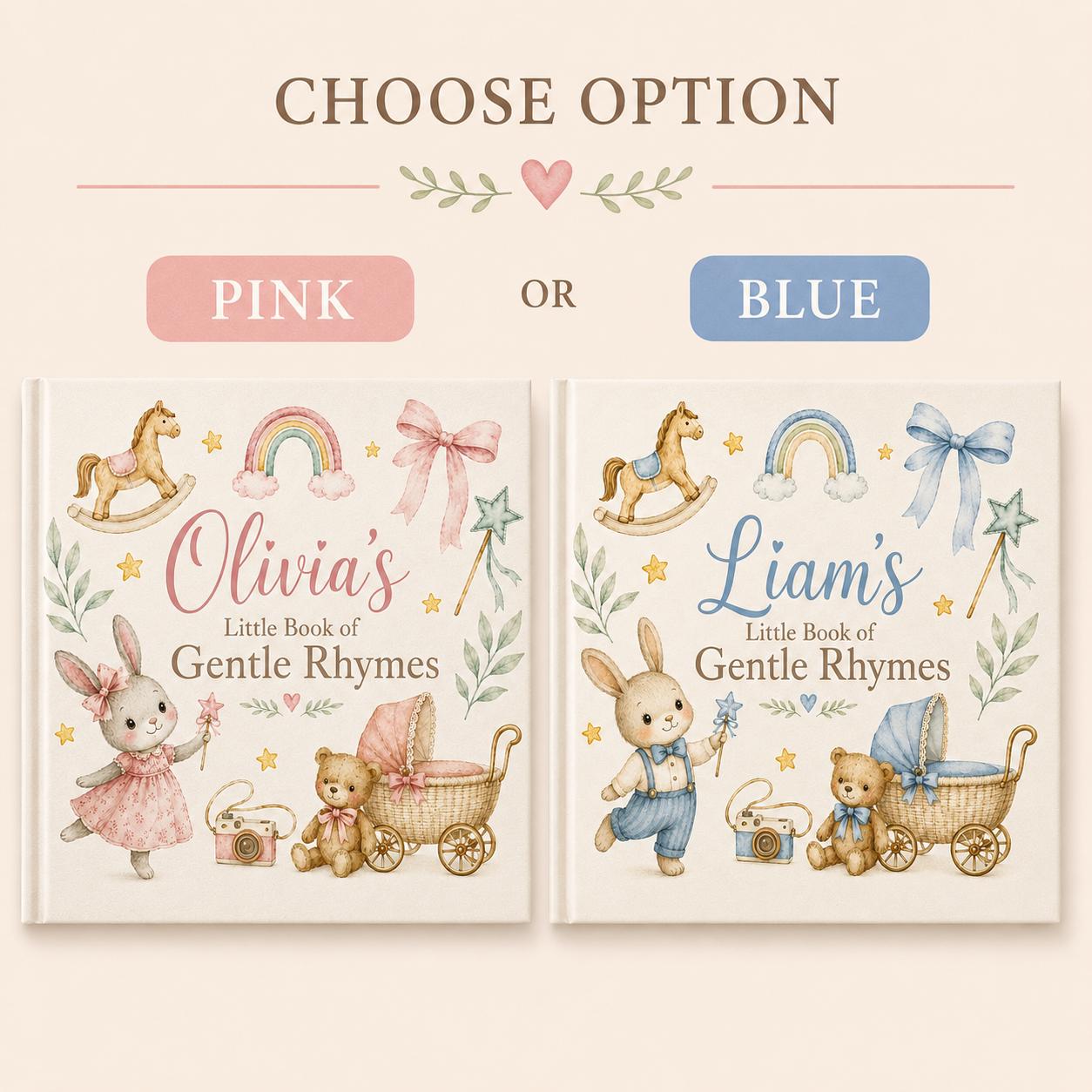 Personalized Baby Book - Custom Name Nursery Rhyme Keepsake