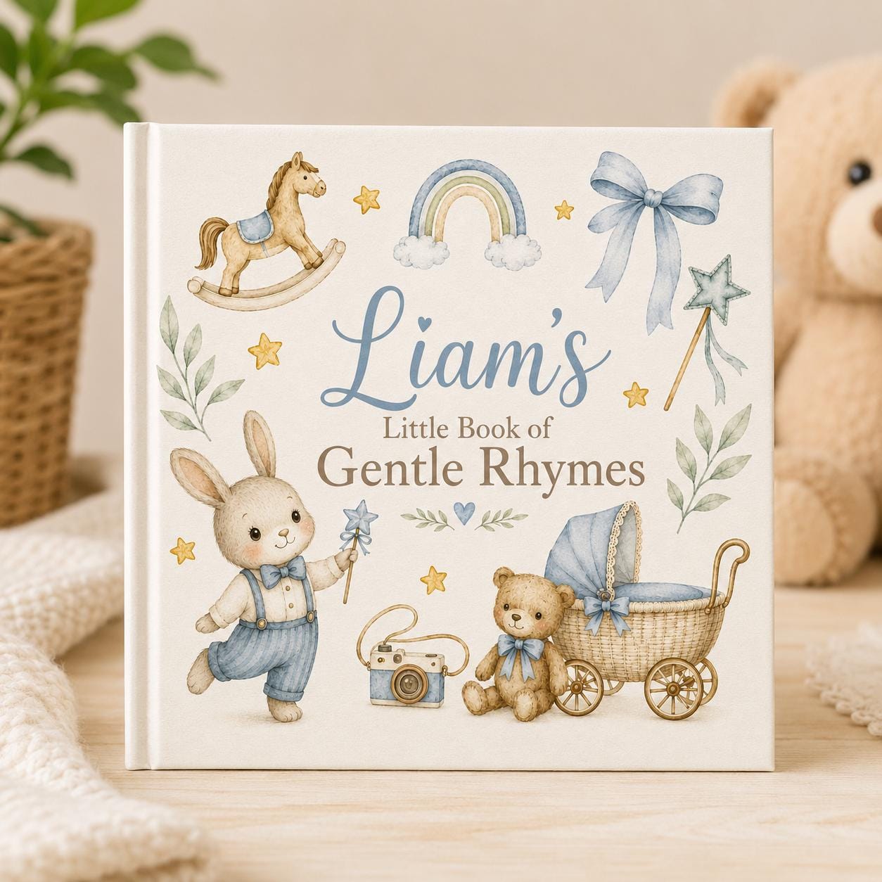 Personalized Baby Book - Custom Name Nursery Rhyme Keepsake