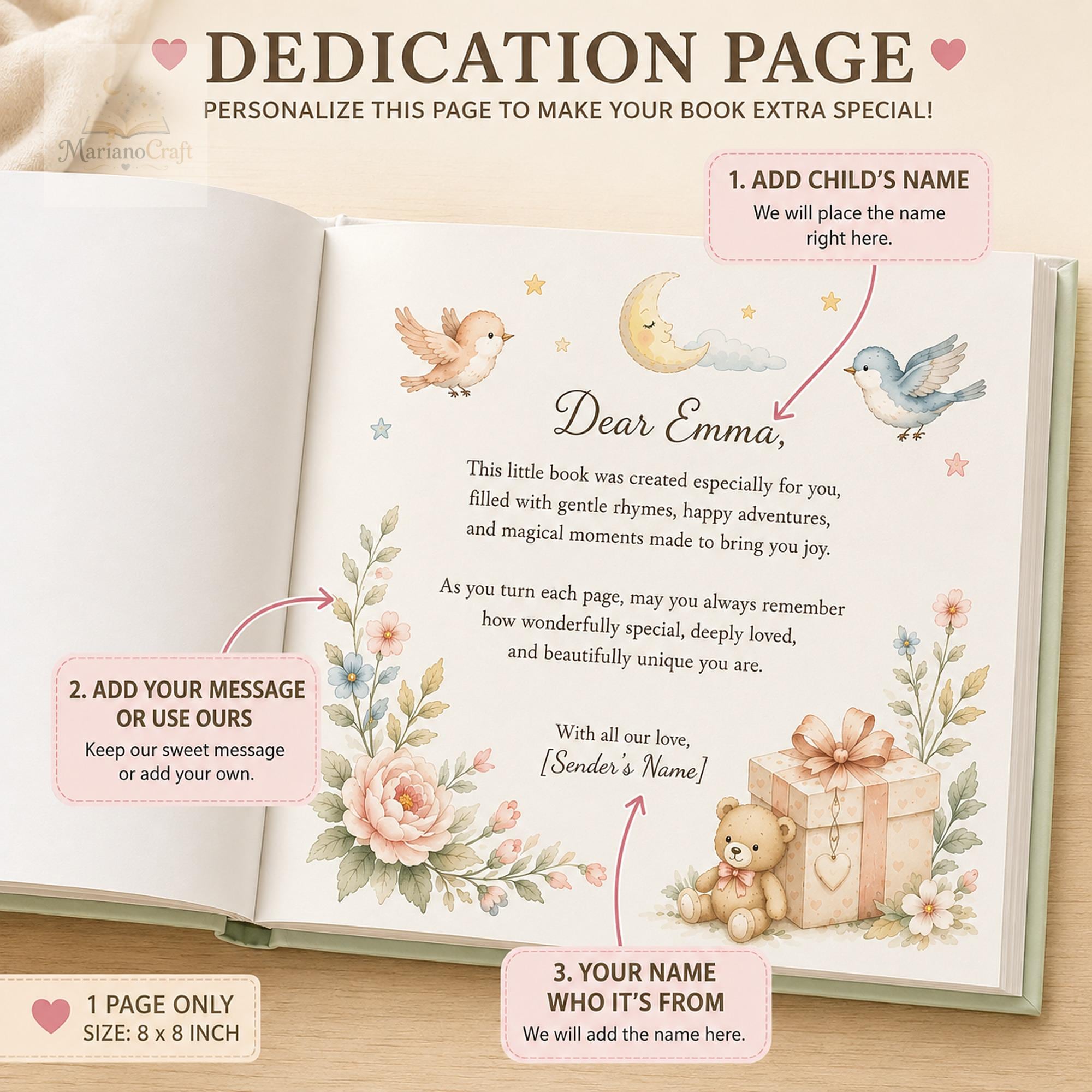 Personalized Nursery Rhyme Book for Babies