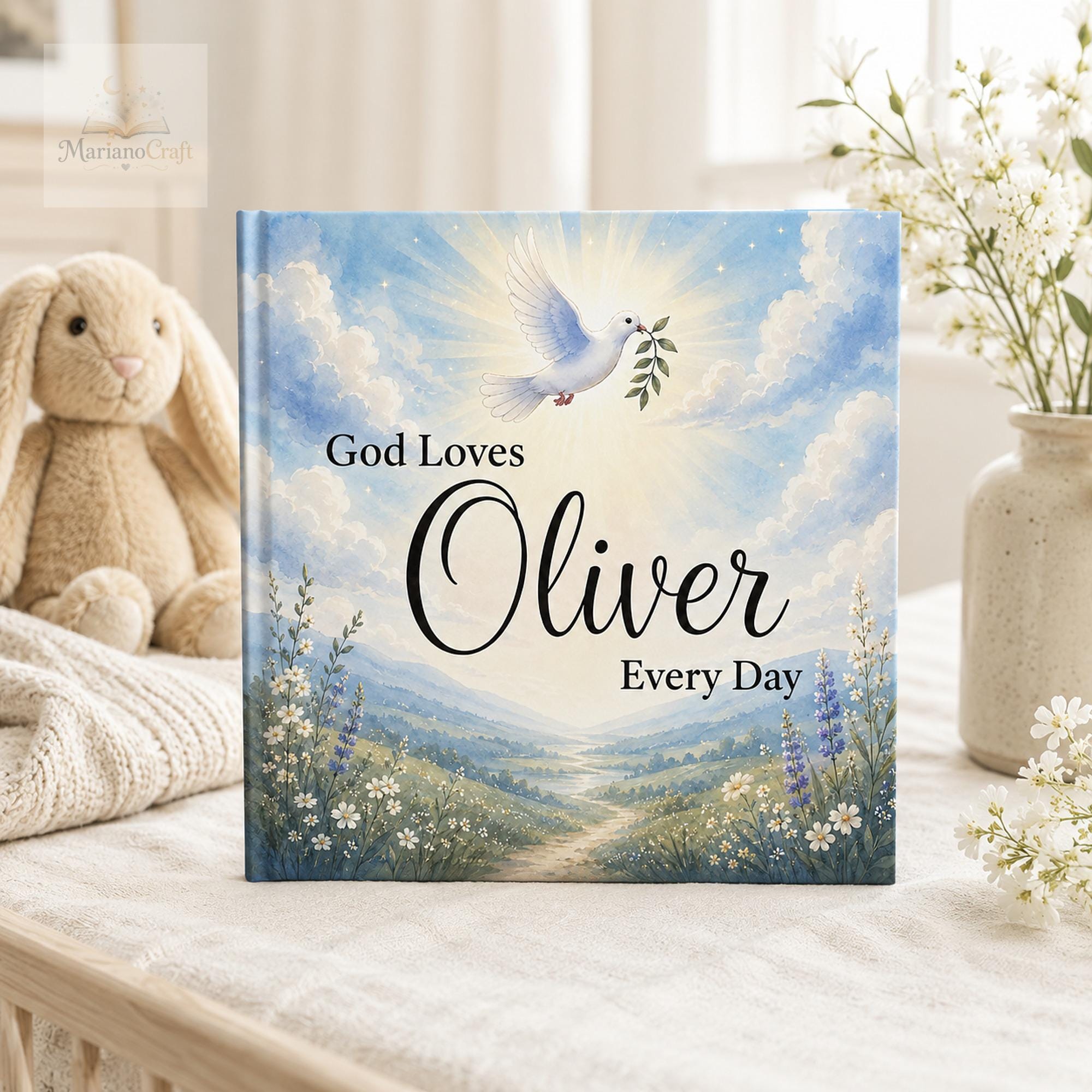 Personalized Christian Baby Book With Custom Name