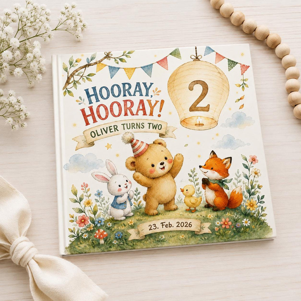 Personalized Birthday Book for Kids, Woodland Keepsake Gift