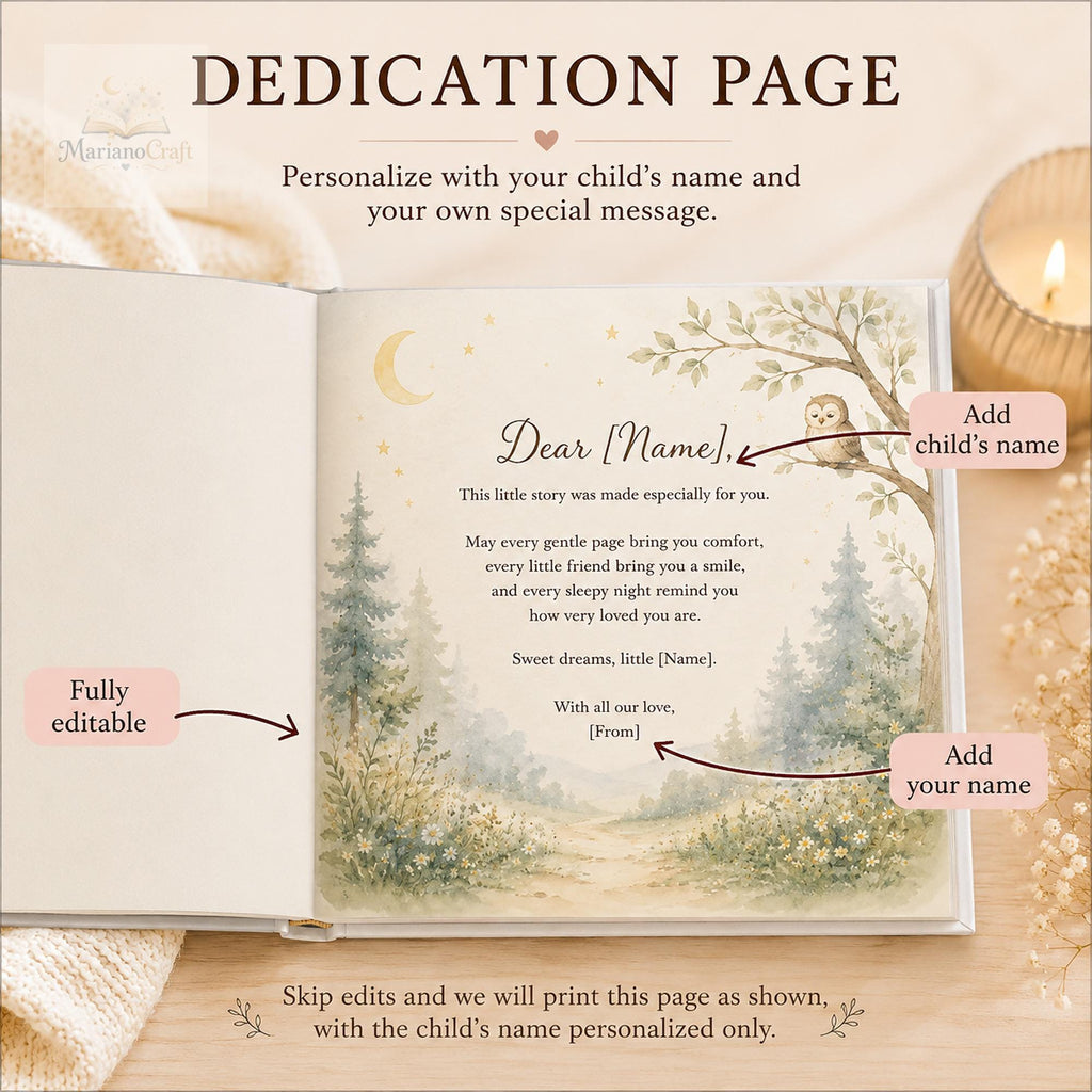 Personalized Bedtime Story Book With Custom Name