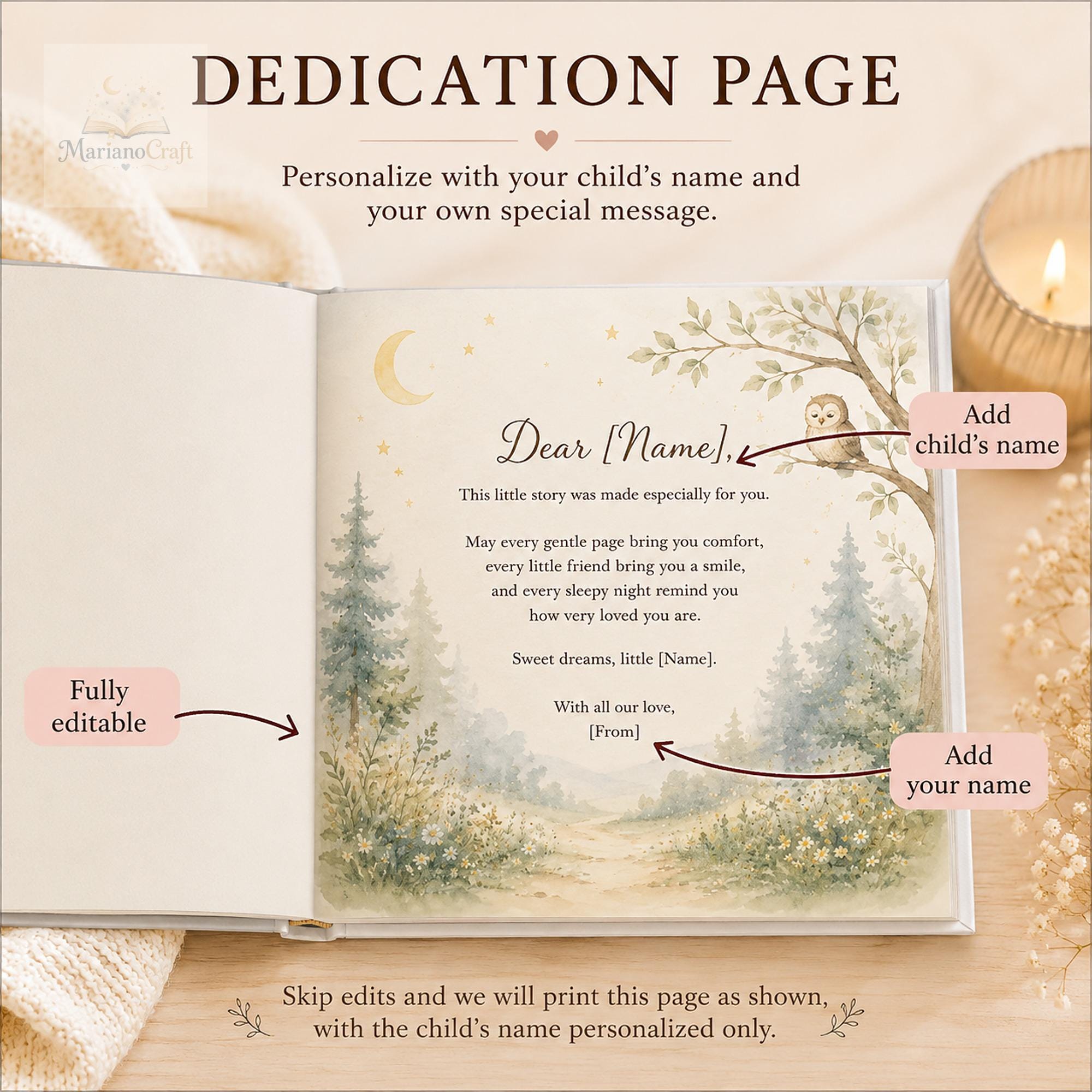 Personalized Bedtime Story Book With Custom Name