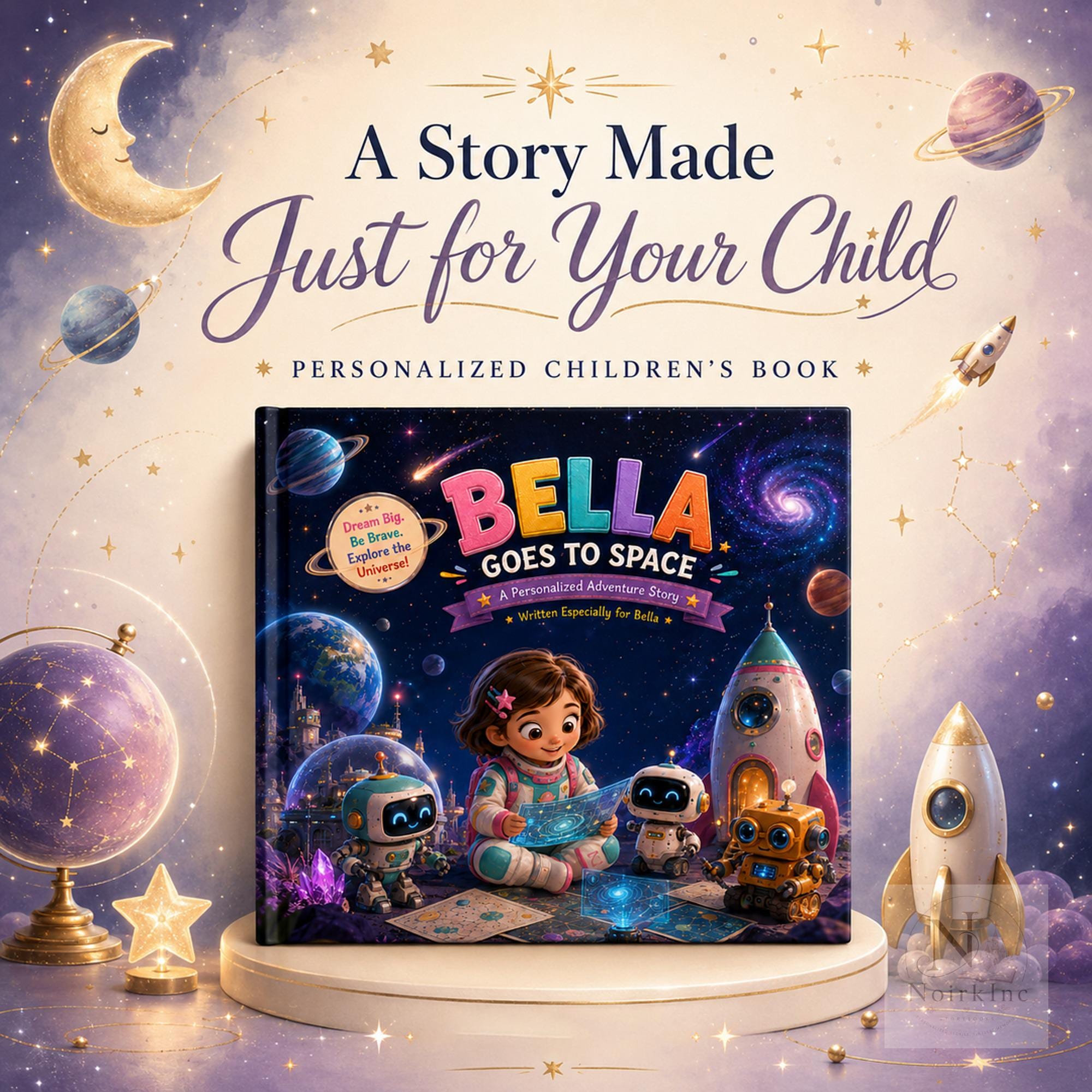 Personalized Space Book for Kids: Custom Astronaut Storybook