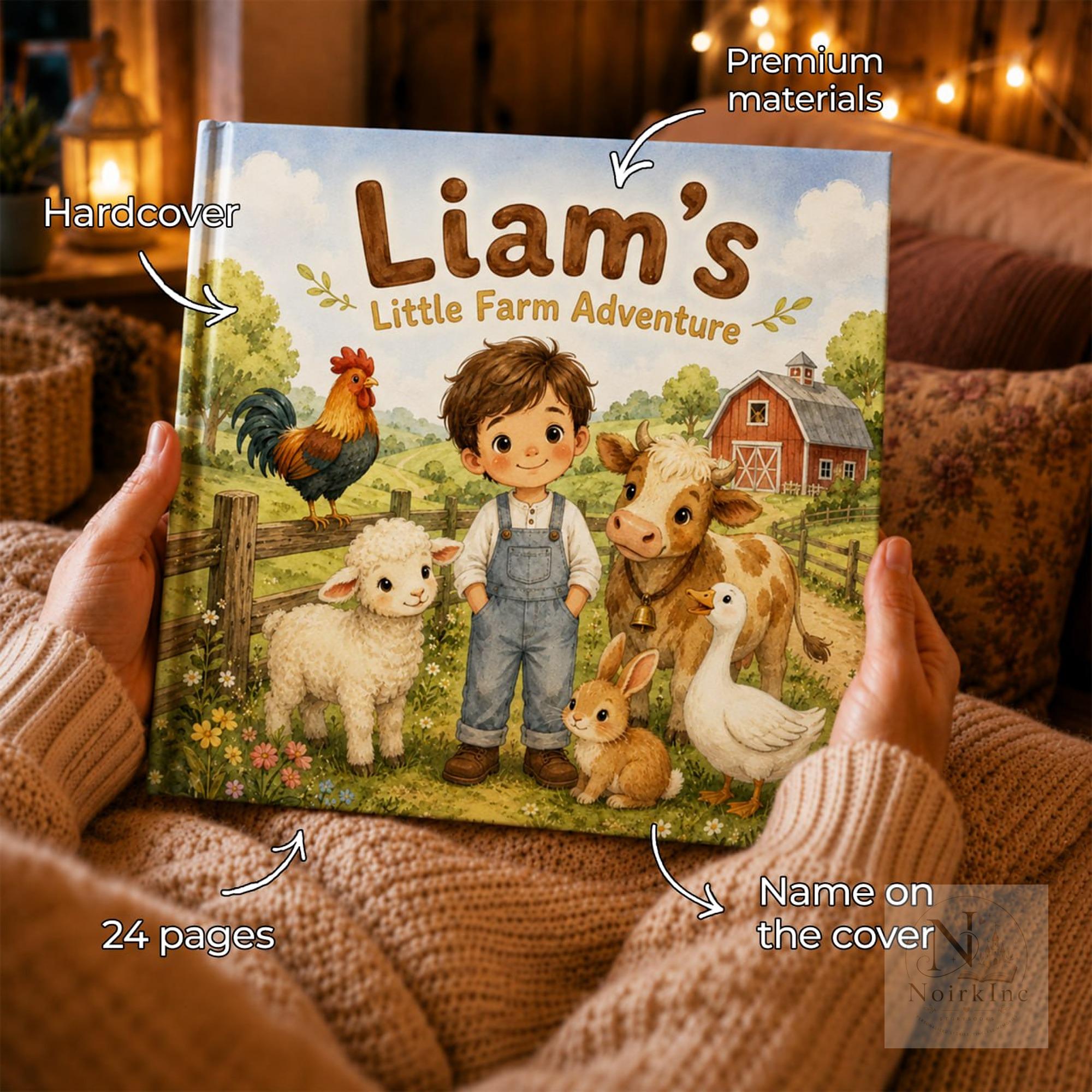 Personalized Farm Animal Book for Kids