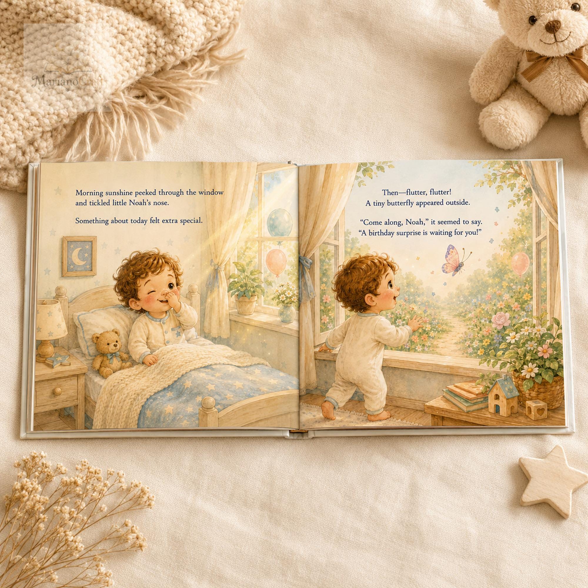Personalized First Birthday Book With Baby's Name
