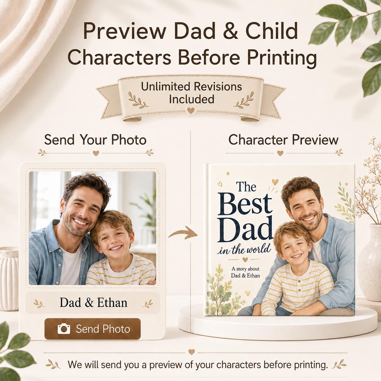 Personalized Dad Book for Father's Day – Custom Photo Storybook