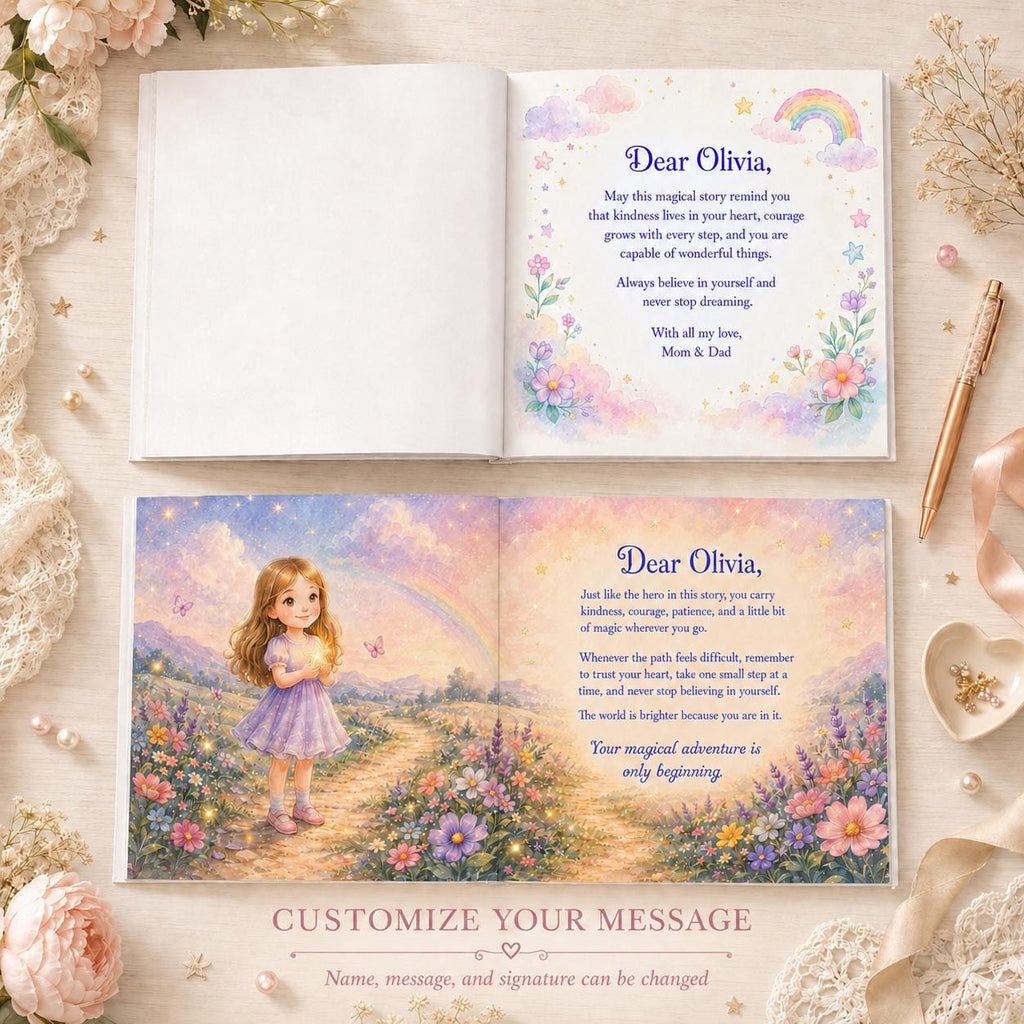 Personalized Unicorn Story Book for Kids, Custom Name Hardcover, Boy or Girl Character, Birthday Gift, Magical Adventure Keepsake for Child