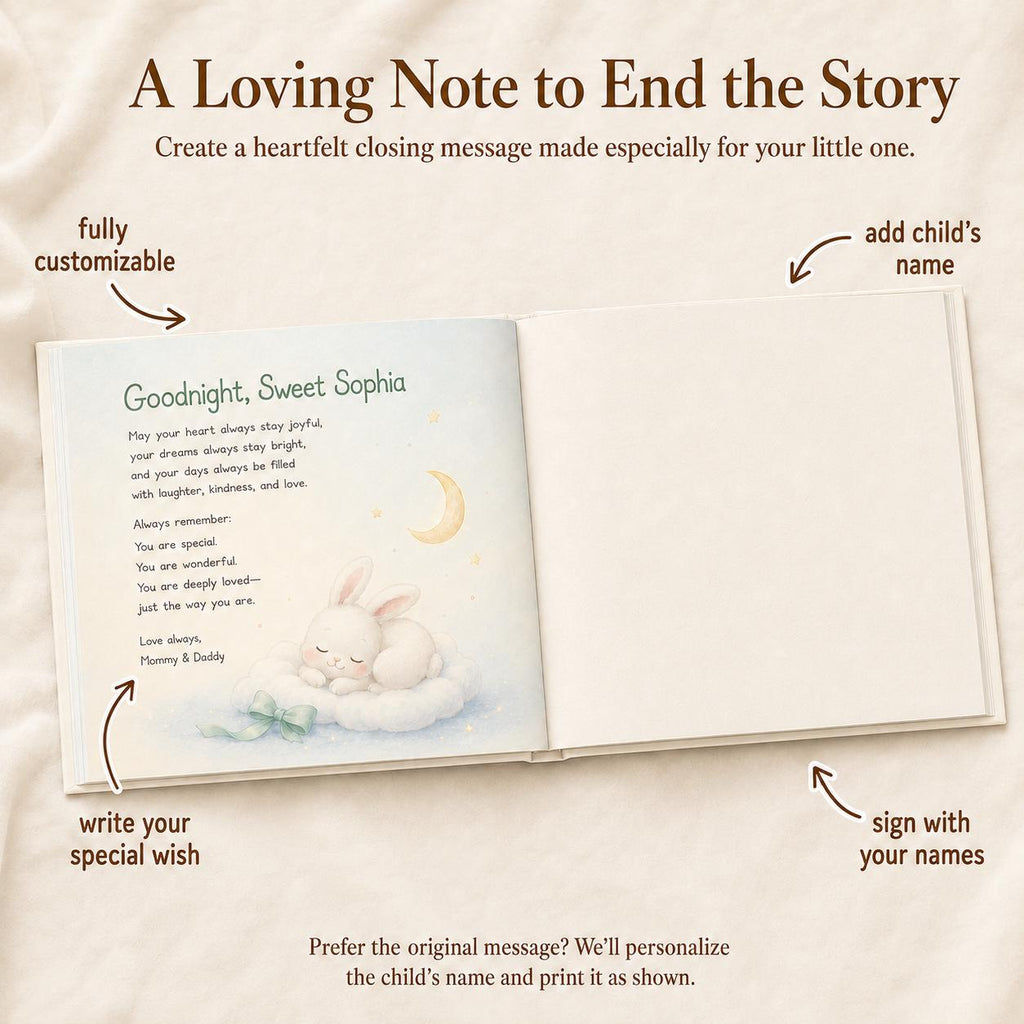 Personalized Bunny Story Book, Custom Name Toddler Keepsake Gift