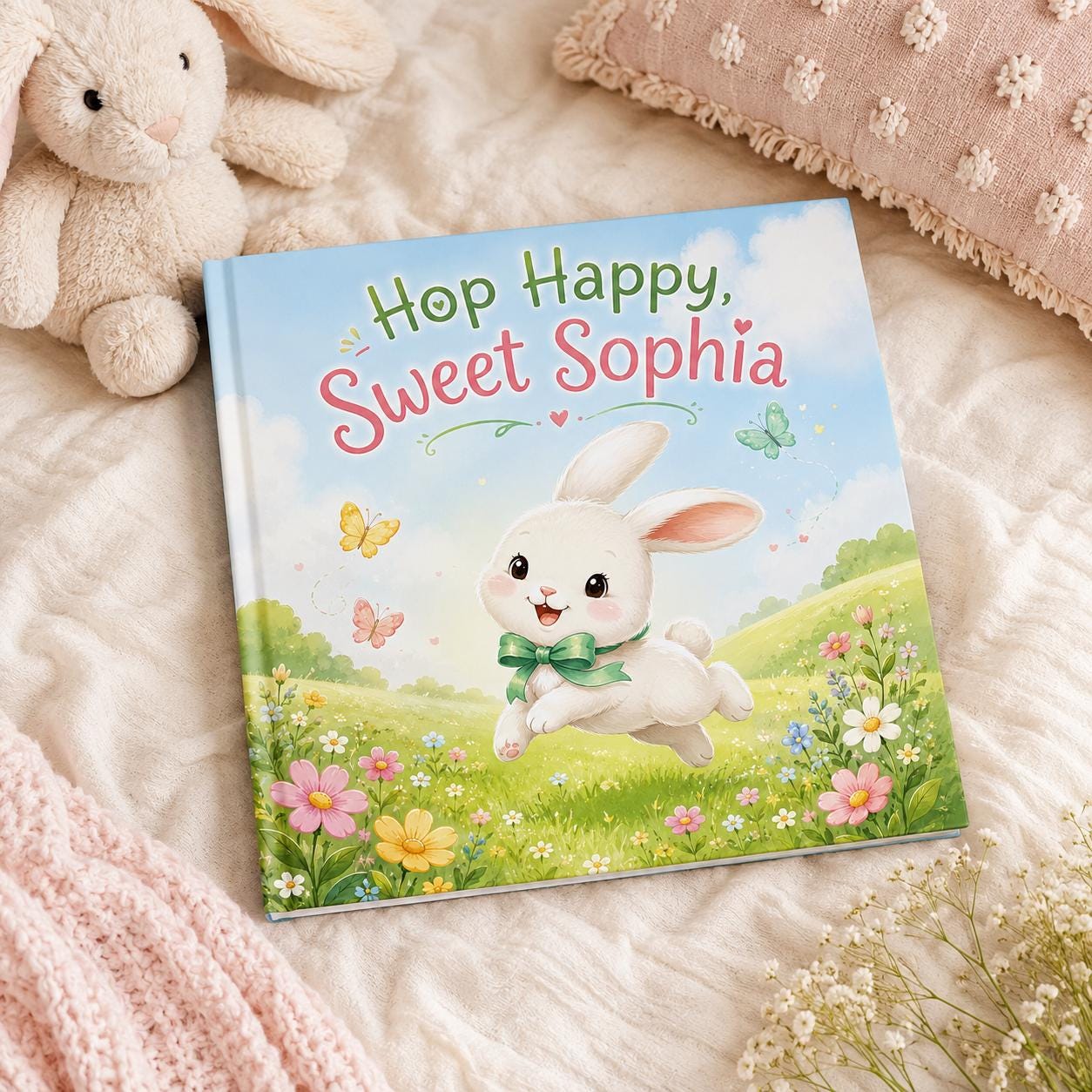 Personalized Bunny Story Book, Custom Name Toddler Keepsake Gift