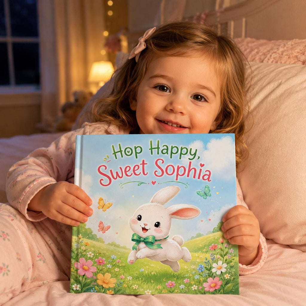 Personalized Bunny Story Book, Custom Name Toddler Keepsake Gift