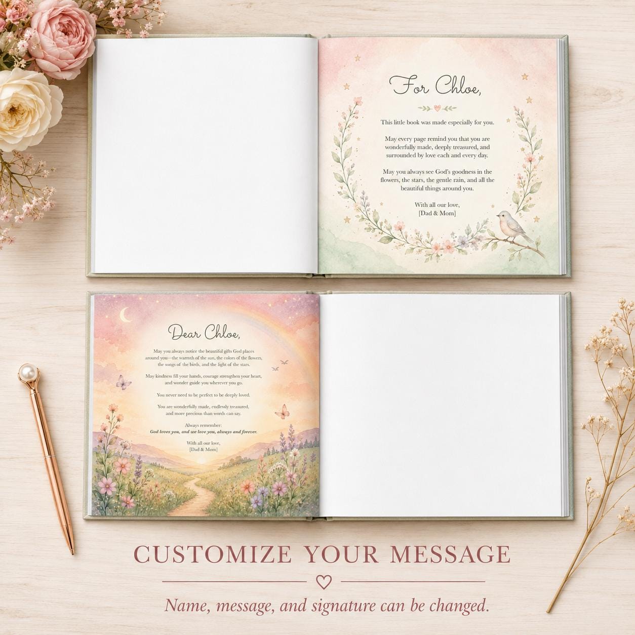Personalized Bible Story Book for Kids | Baptism & Christening Gift
