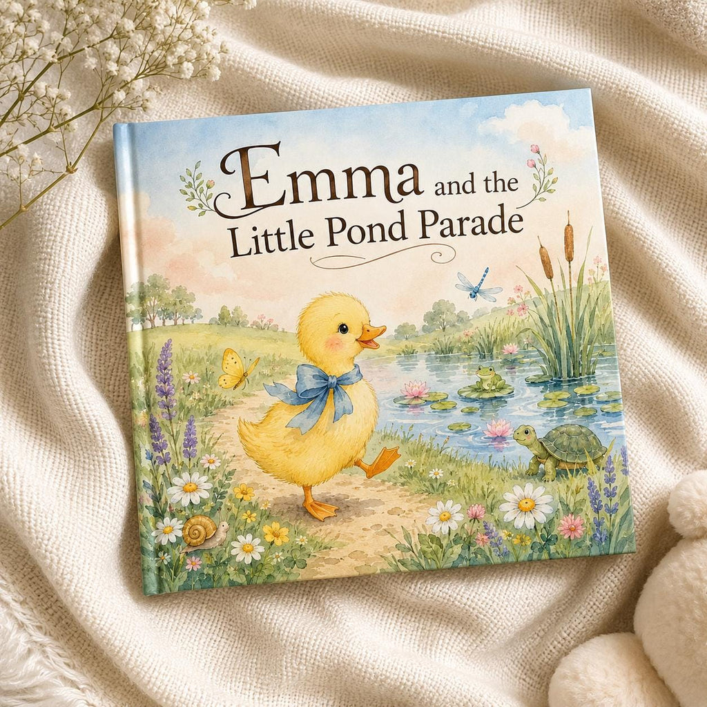 Personalized Duckling Story Book, Custom Name Kids Hardcover Gift