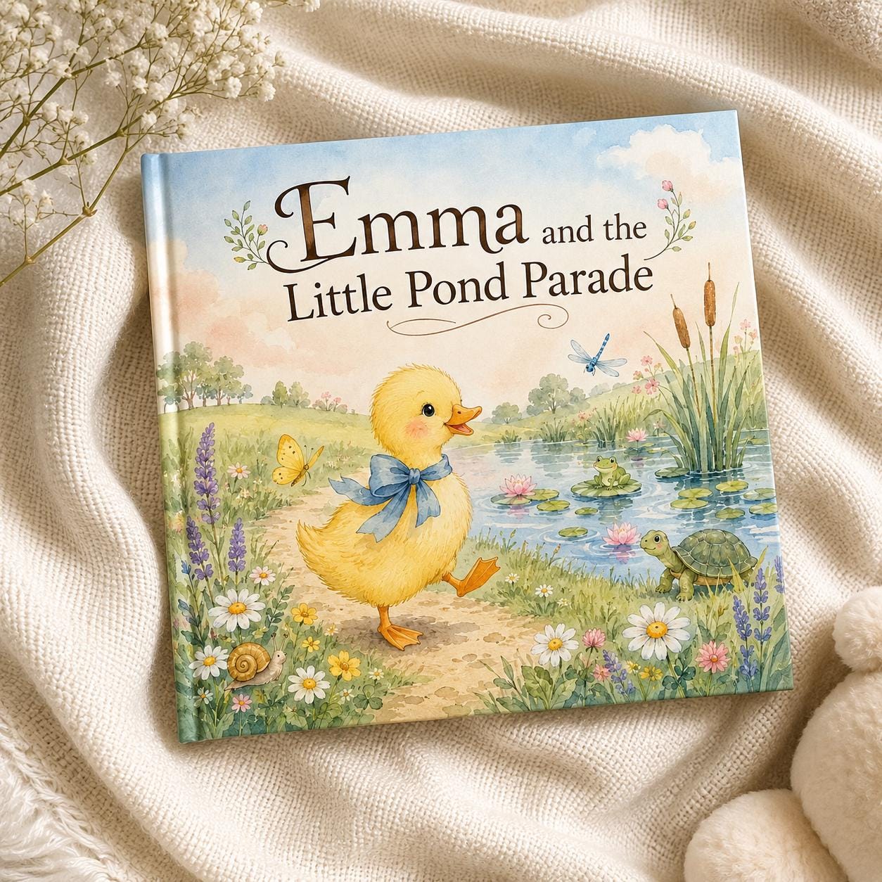 Personalized Duckling Story Book, Custom Name Kids Hardcover Gift