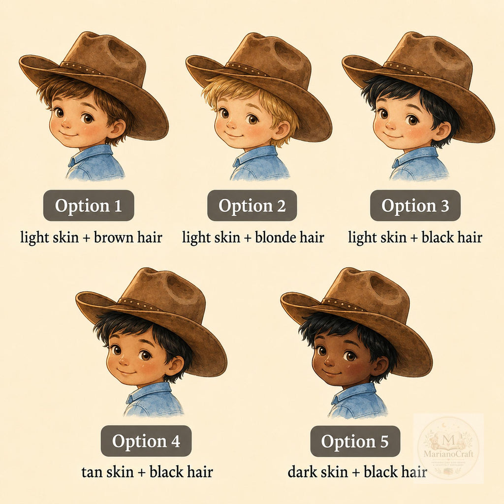 Personalized Cowboy Baby Book With Custom Name