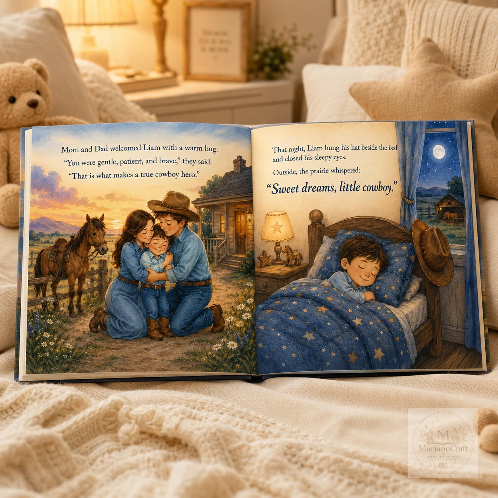 Personalized Cowboy Baby Book With Custom Name