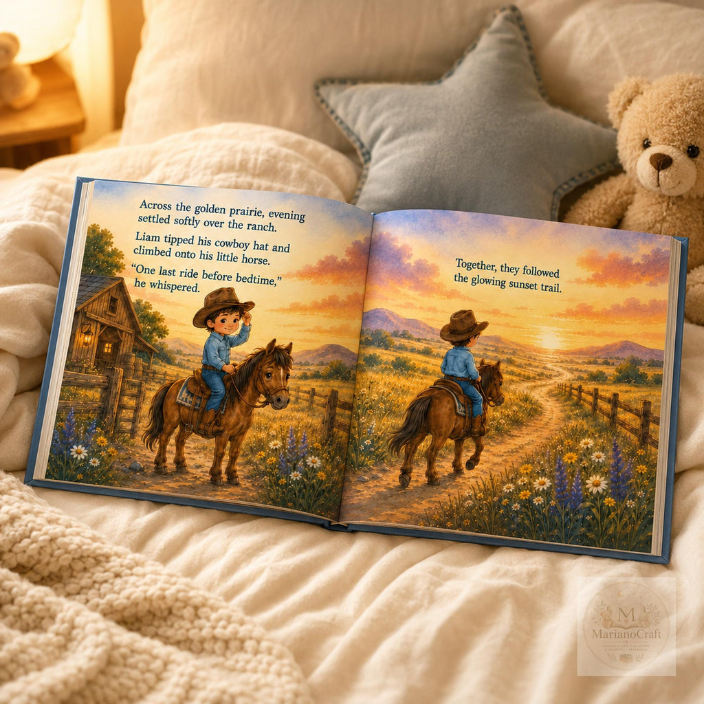 Personalized Cowboy Baby Book With Custom Name