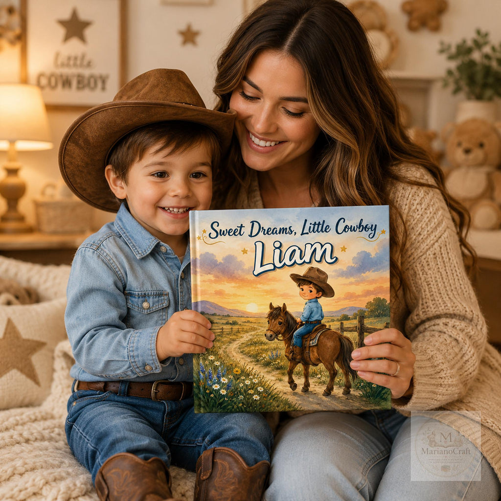 Personalized Cowboy Baby Book With Custom Name