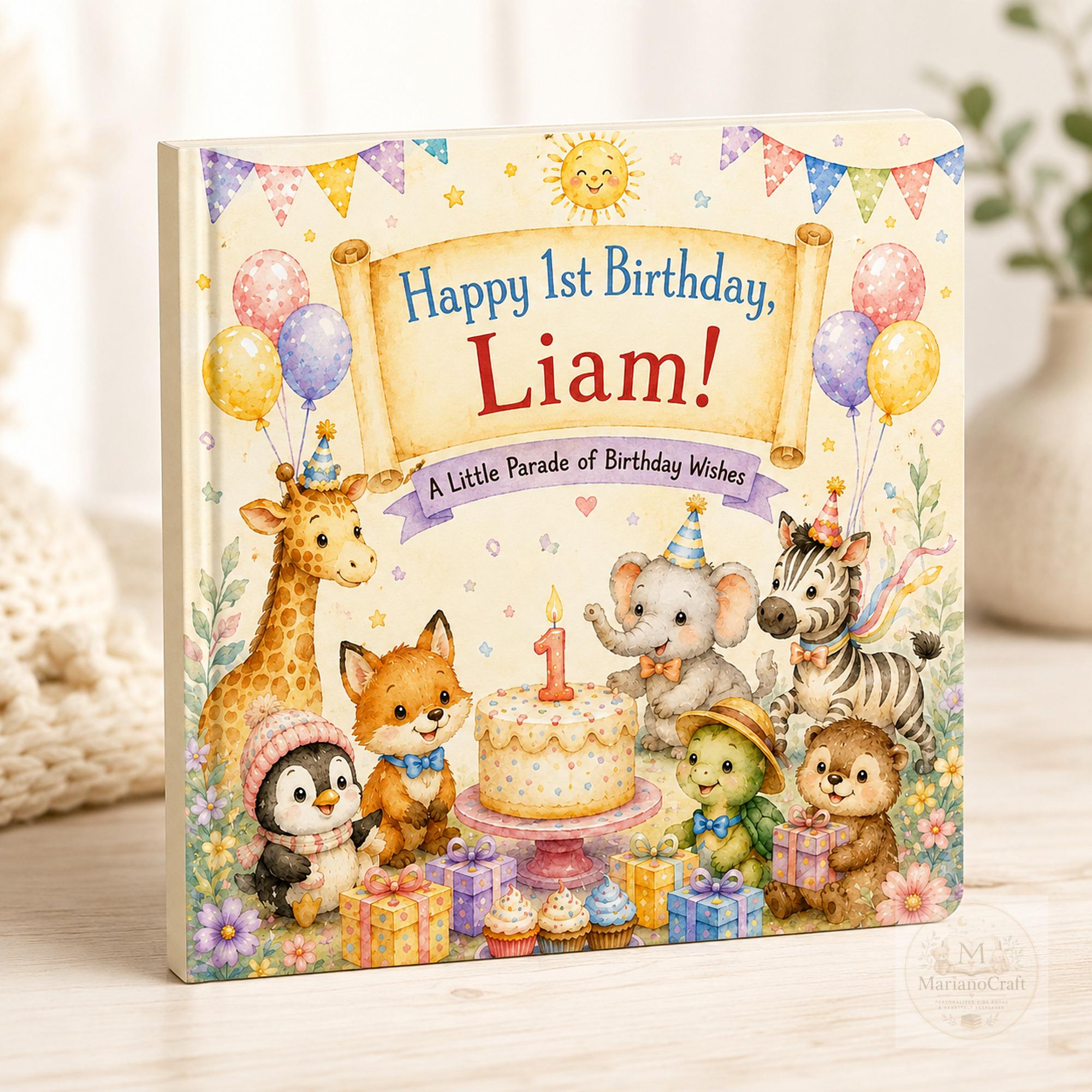 Personalized First Birthday Book for Baby