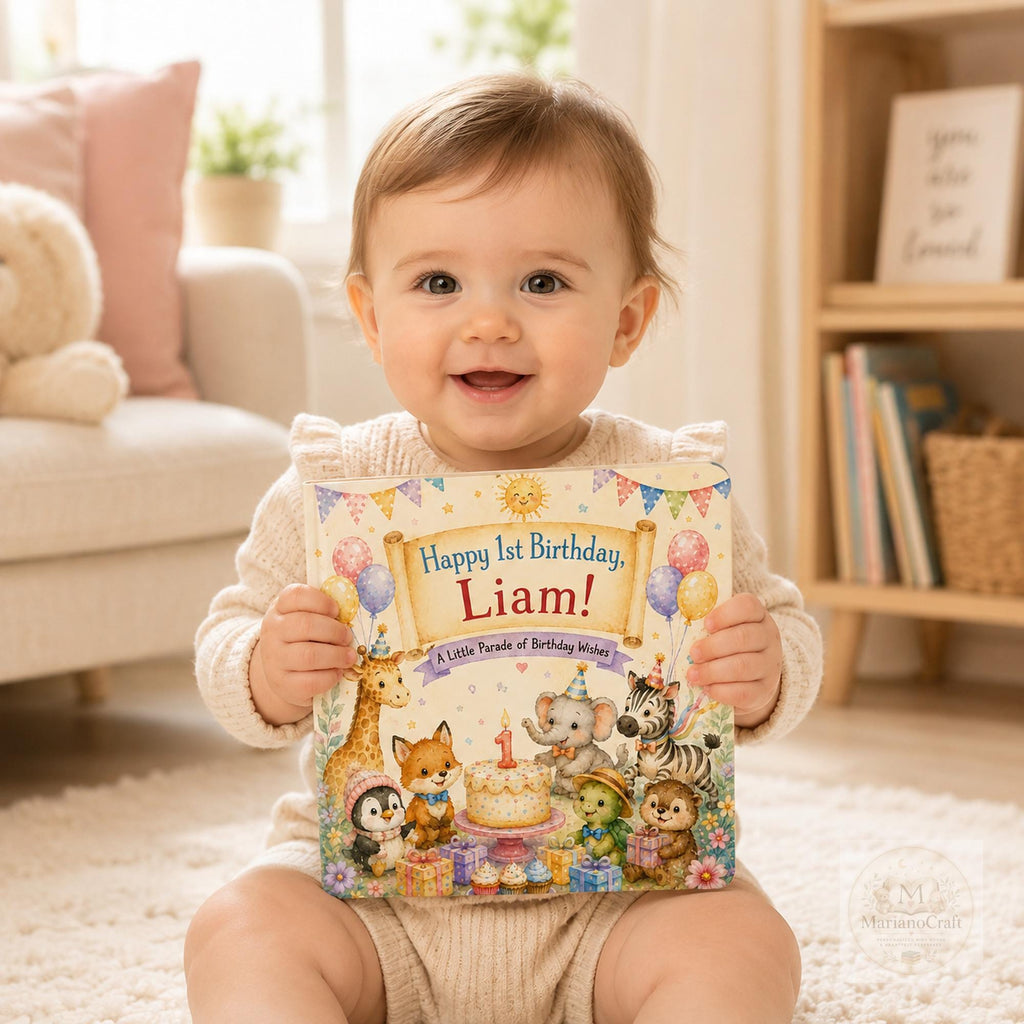 Personalized First Birthday Book for Baby