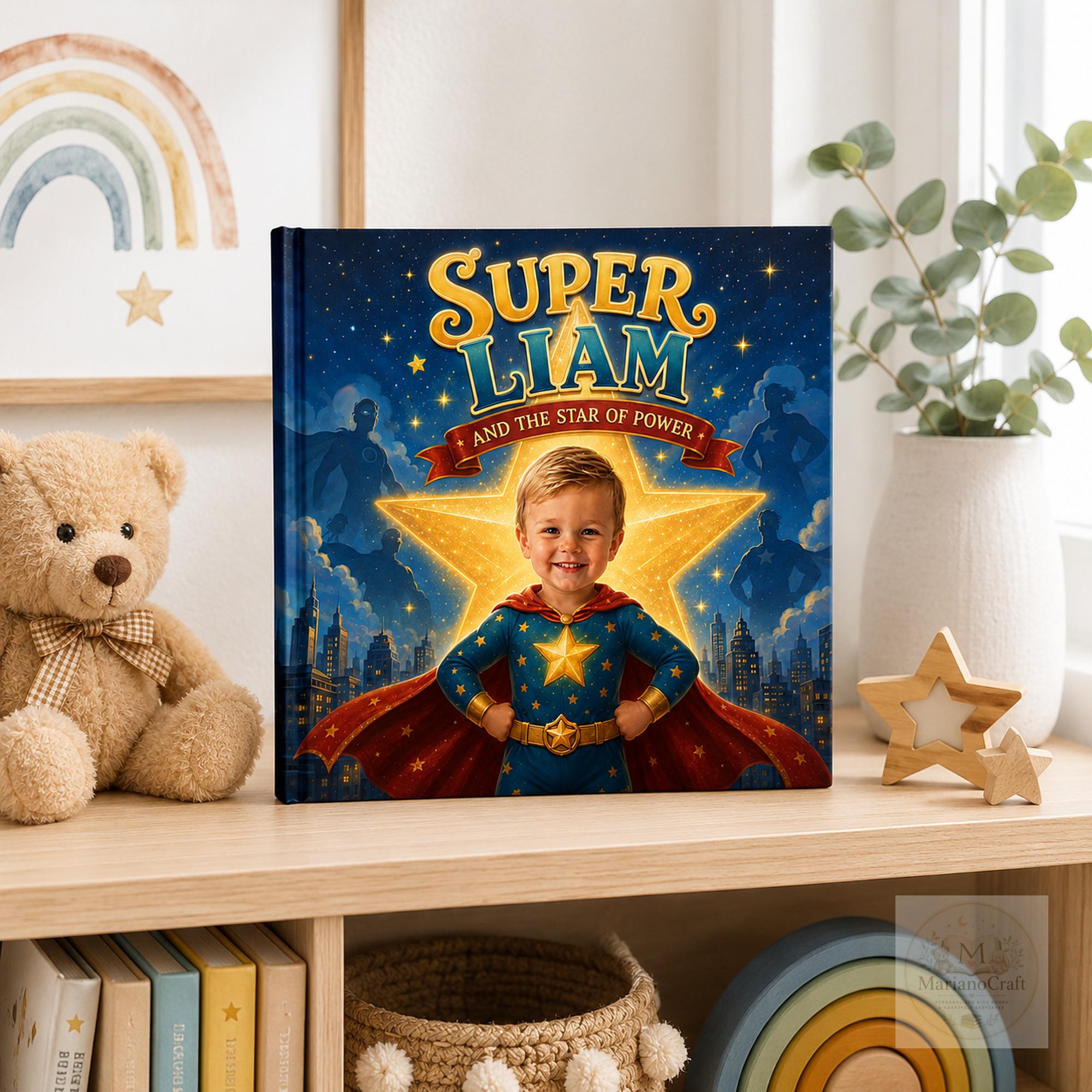 Personalized Superhero Book for Kids With Custom Name and Face