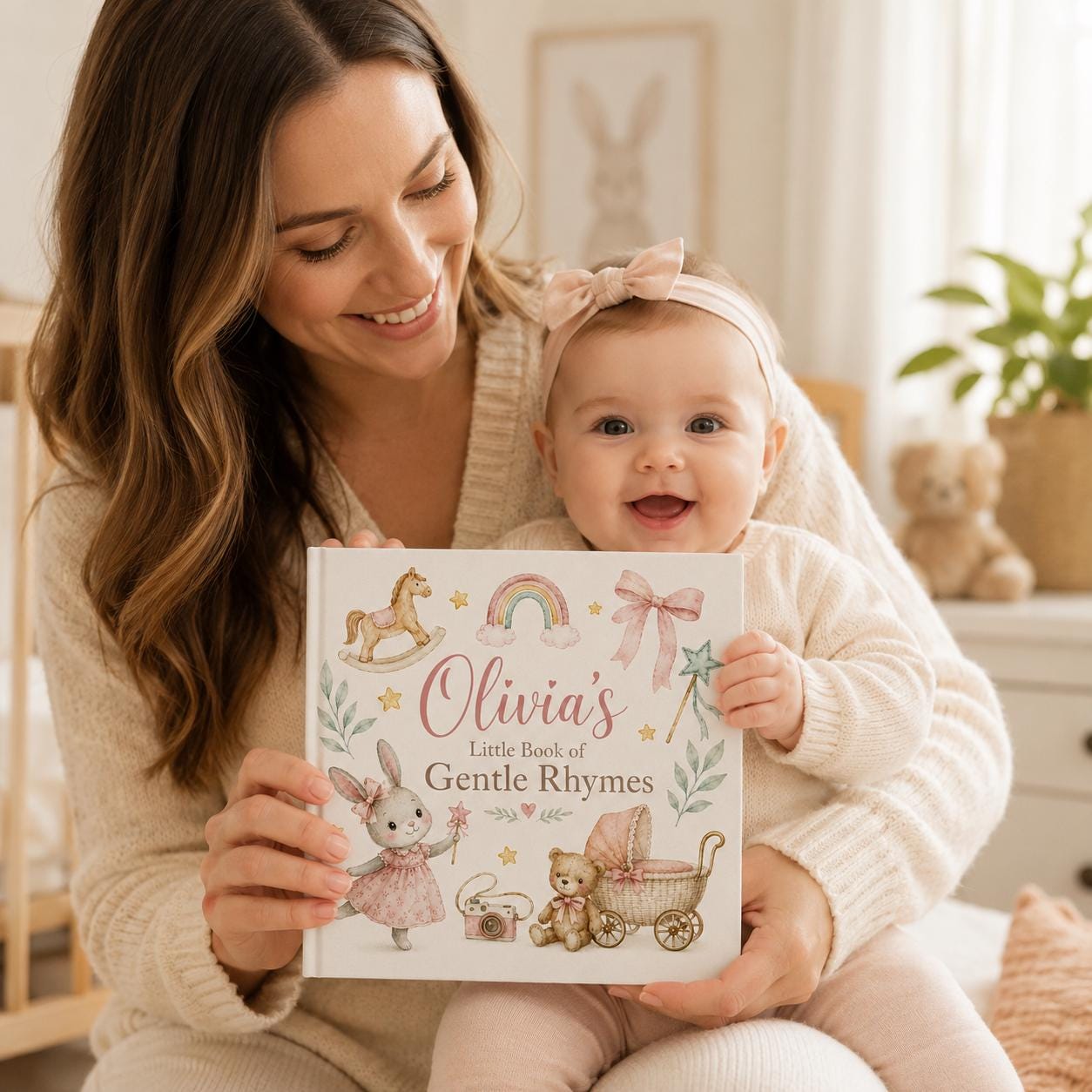 Personalized Baby Book - Custom Name Nursery Rhyme Keepsake