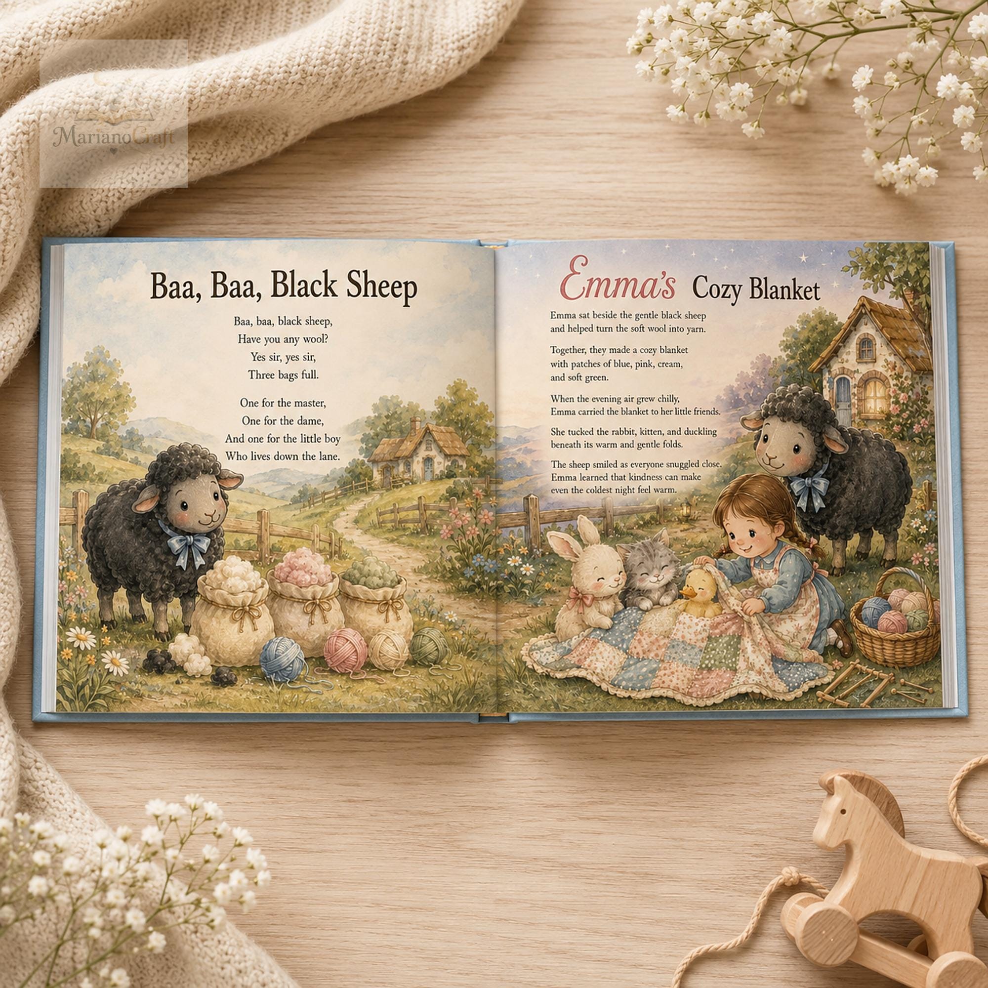 Personalized Nursery Rhyme Book for Babies