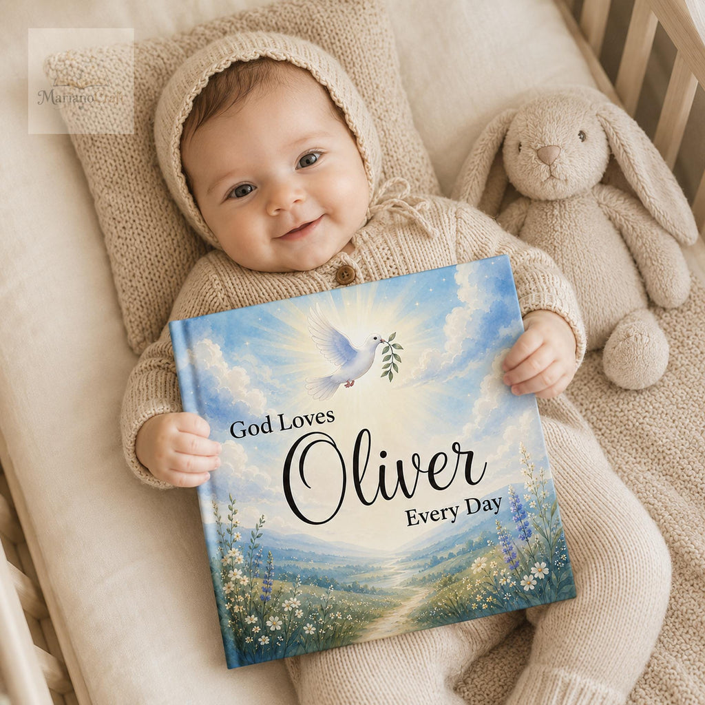 Personalized Christian Baby Book With Custom Name