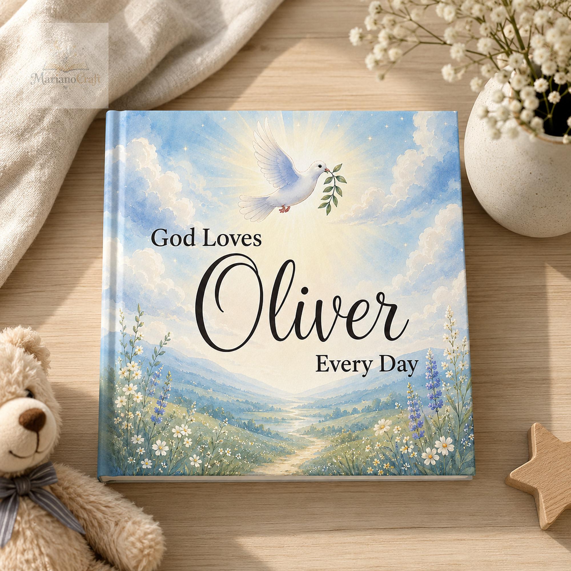 Personalized Christian Baby Book With Custom Name