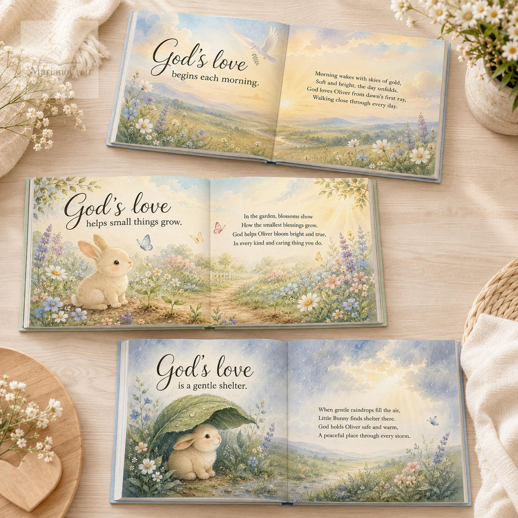 Personalized Christian Baby Book With Custom Name