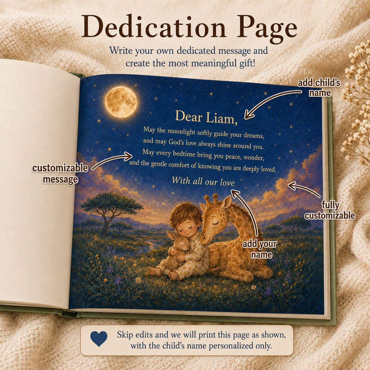 Personalized Bedtime Story Book With Custom Name