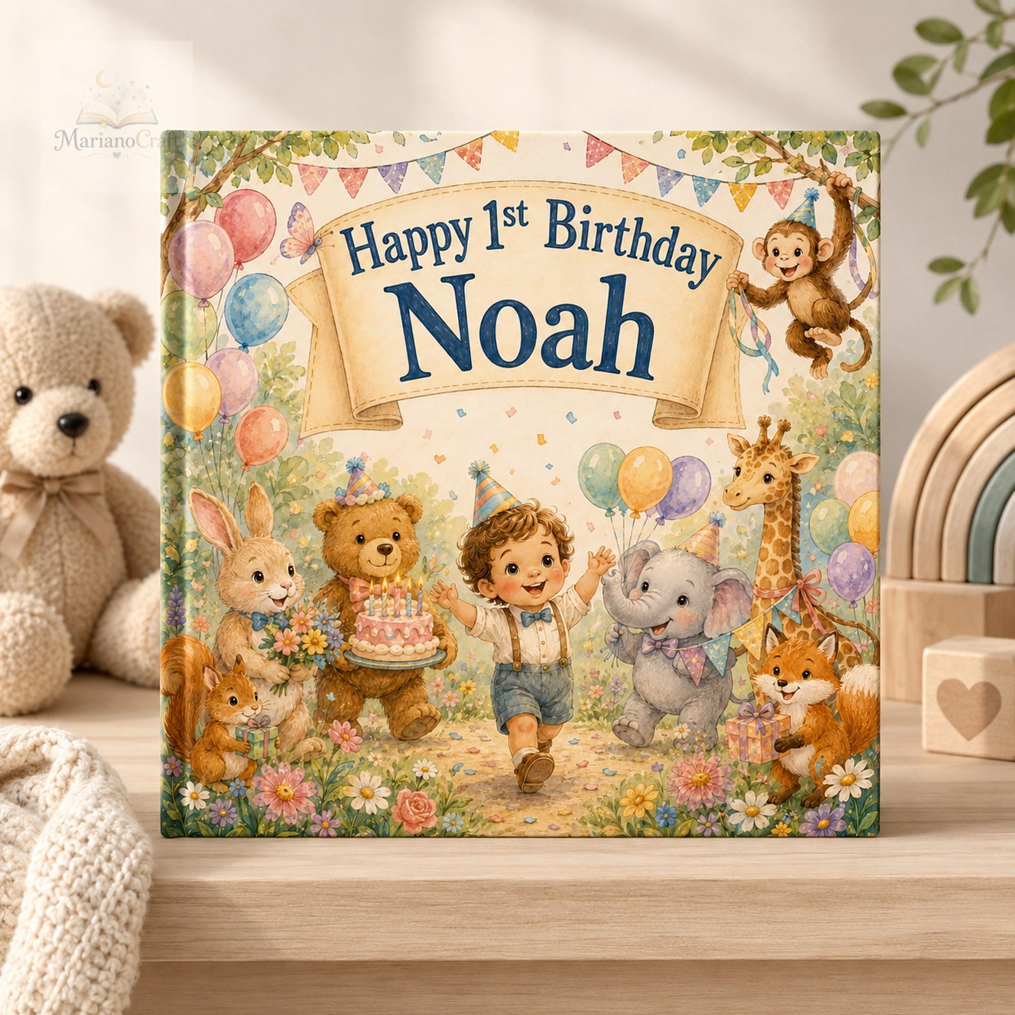 Personalized First Birthday Book With Baby's Name